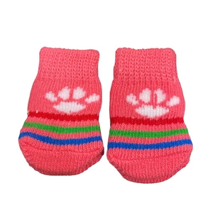 Tappancsos rózsaszín kutyazokni, csúszásgátló talppal, S-es