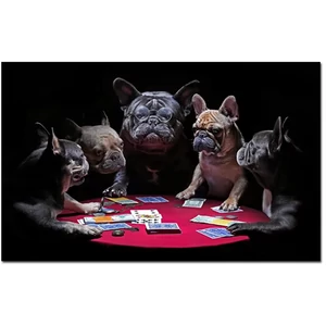 Bulldog Póker fali kép (60*90 cm)
