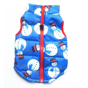 Vízálló téli kutyamellény, hóemberes - M