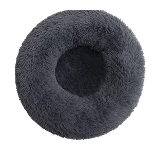 Sötétszürke, extrapuha, szőrös kisállatfekhely - 50 cm