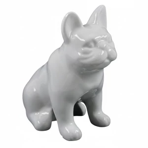 Francia bulldog persely, fehér