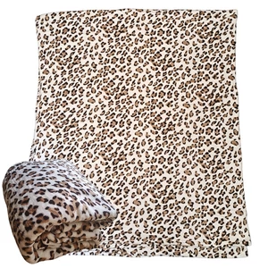 Párduc mintás wellsoft pléd, 200 x 230 cm, fehér Párduc mintás wellsoft pléd, 200 x 230 cm, fehér