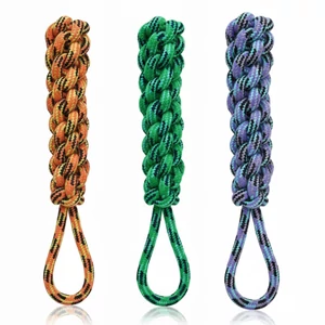 Vastag, fonott húzós kötéljáték kutyáknak, 20 x 5 cm