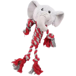 Piros Elefánt rágható plüss kötél kutyajáték, 30 cm