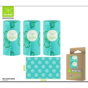 Lebomló környezetbarát kutyapiszok zacskó - 8 db-os készlet, zöld