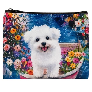 Bichon virágos csónakban mintás neszesszer