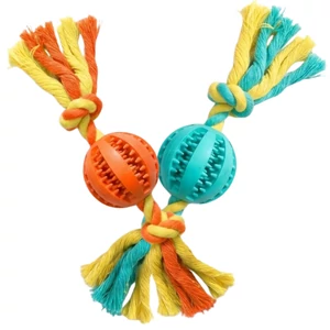 Denta Fun fogtisztító gumilabda kötéllel,  több színben