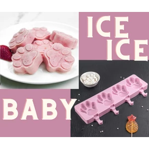 Fagyi készítő tappancs alakú szilikon forma (4 db-os)