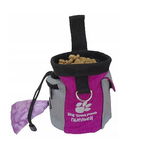 Jutalomfalattartó tasak/ Dog treat pouch / Snack bag, pink