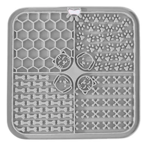 Csont formás lick mat, szürke