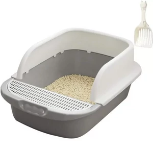 Fröccsenésmentes macska alomtálca, szürke