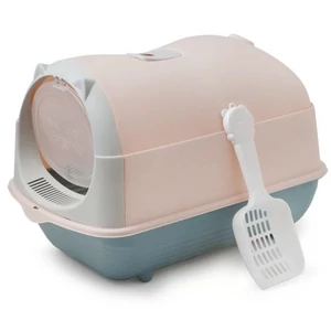 Cicás Zárt Macskaalom Szett, kék-barack-szürke