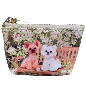 Yorkie és Bichon mintás mini neszesszer