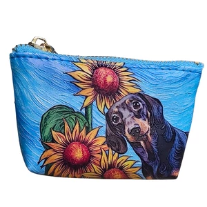 Tacskó és napraforgó mintás mini neszesszer