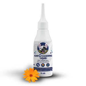 Happy Bulldog fültisztító folyadék kisállatoknak - Ezüstkolloiddal és Körömvirággal