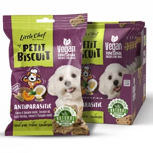 Little Chef élősködők elleni funkcionális vegán kutyasnack – gabonamentes, 100 g