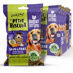 Little Chef szőr- és bőrápoló funkcionális vegán kutyasnack – gabonamentes, 100 g