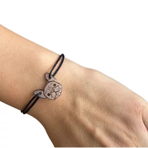 Happy Bulldog állítható karkötő