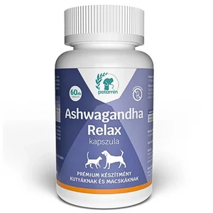 Ashwagandha Relax kapszula stressz és szorongás ellen kutyáknak és macskáknak, 60 db kapszula - PETAMIN