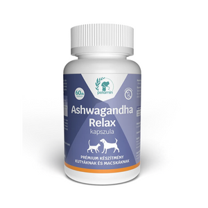Ashwagandha Relax kapszula stressz és szorongás ellen kutyáknak és macskáknak, 60 db kapszula - PETAMIN