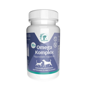 Omega Komplex (Omega 3,6,9) természetes lágyzselatin kapszula kutyáknak és macskáknak, 30 db kapszula - PETAMIN