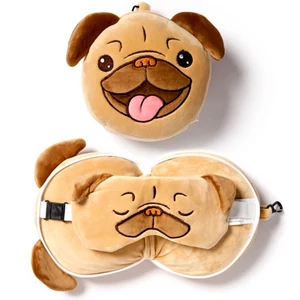 Utazópárna Szemmaszkkal, Plüss RELAXEAZZZ - Mopsz