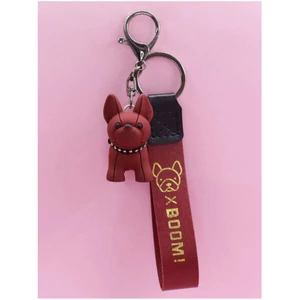 Piros francia bulldog kulcstartó