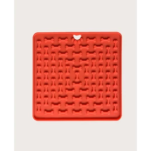 Csont formás lick mat, piros