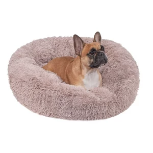 Kávébarna, extrapuha,szőrös kisállatfekhely - 70 cm