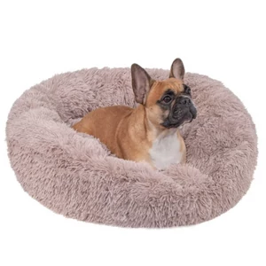 Kávébarna, extrapuha,szőrös kisállatfekhely - 70 cm