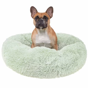 Mentazöld, extrapuha, szőrös kisállatfekhely - 70 cm