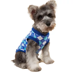 Kockás elegáns kutya pulcsi, 3XL-es