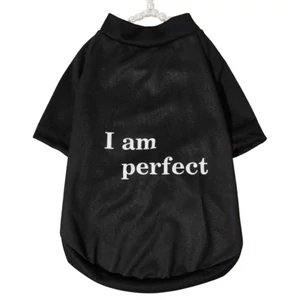 "I am perfect" poliészter kutyaruha, kék, XXL-es