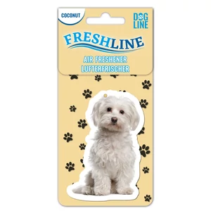 Máltai selyemkutya kutyás autóillatosító, kókusz illattal
