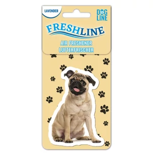 Mopsz kutyás autóillatosító, levendula illattal