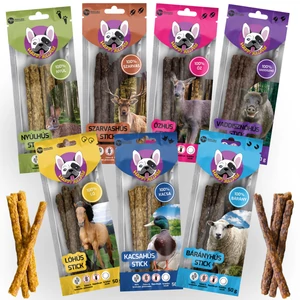 Happy Bulldog Természetes Hússtick Csomag, 7 x 50g