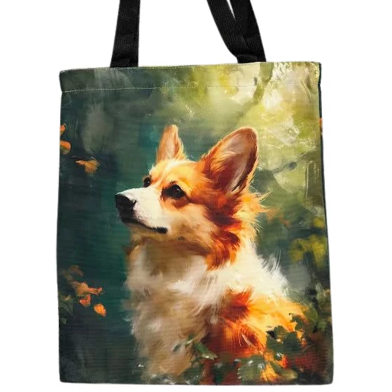 Corgi mintás vászontáska