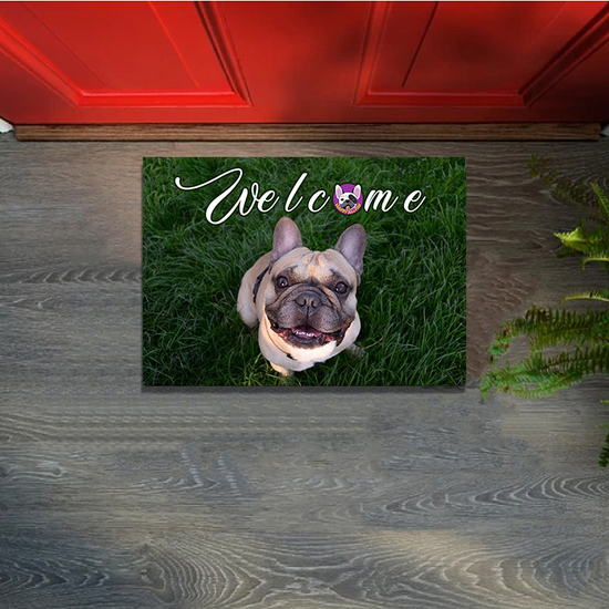 WELCOME boldog-bulldog lábtörlő