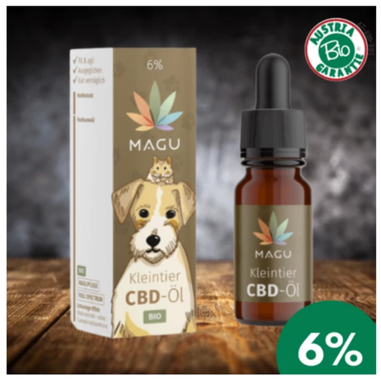 Teljes spektrumú CBD olaj kutyáknak 30 kg alatt, 6%, BIO, Magu CBD