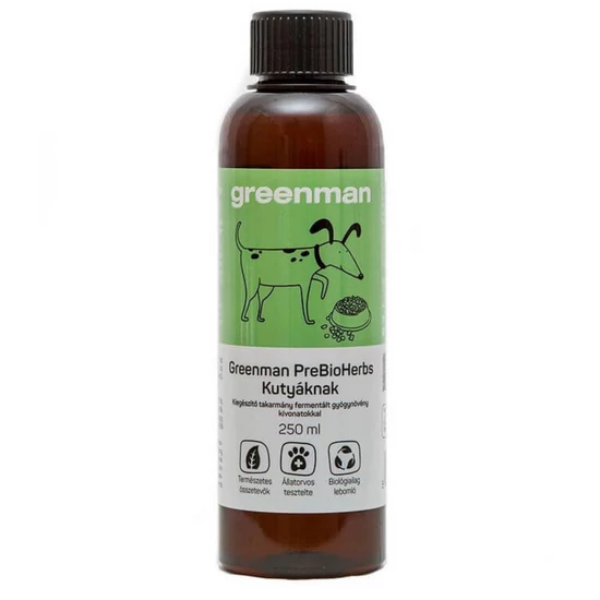 Természetes élőflórás probiotikum kutyáknak 250 ml, Greenman