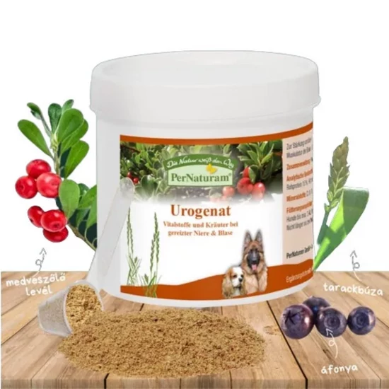 PerNaturam Urogenat gyógynövénykeverék kutyáknak - vese, hólyag működésének támogatására, inkontinencia 100 g