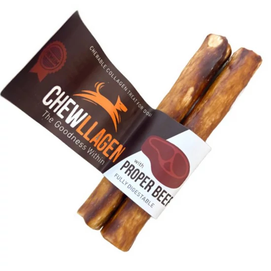 Chewllagen Marhás rágcsálnivaló kollagénrúd, M (2 db-os csomag)