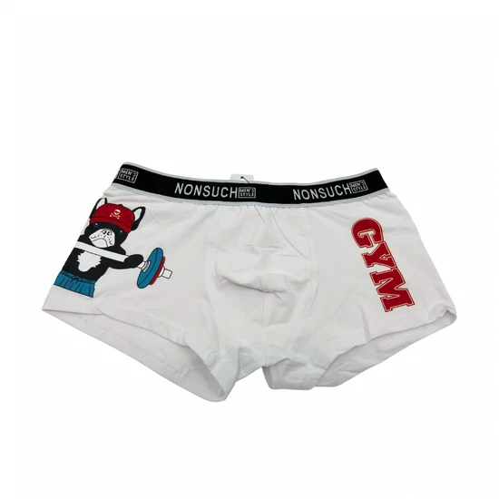 Francia bulldog mintás felnőtt alsónadrág - Fehér, XXL