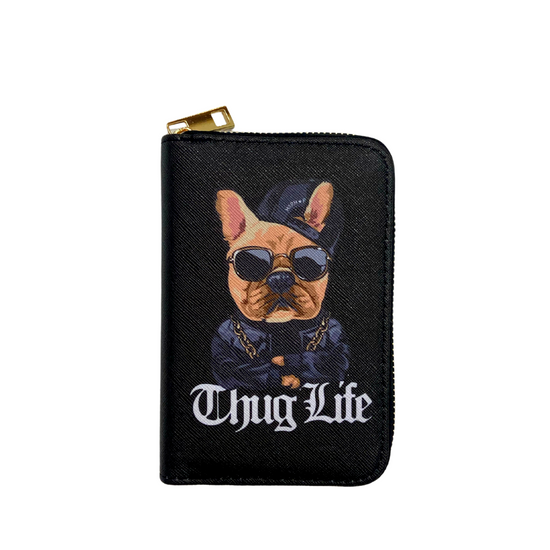 &quot;Thug life&quot; francia bulldogos pénztárca, kicsi