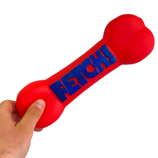 FETCH Rágható Gumi Sípoló Csont Kutyajáték, 24 cm, Több Színben