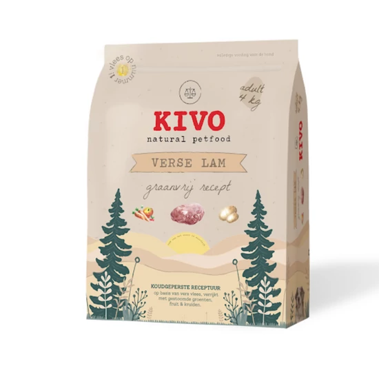 KIVO – Hidegen sajtolt Gabonamentes Száraztáp – Bárány 4kg
