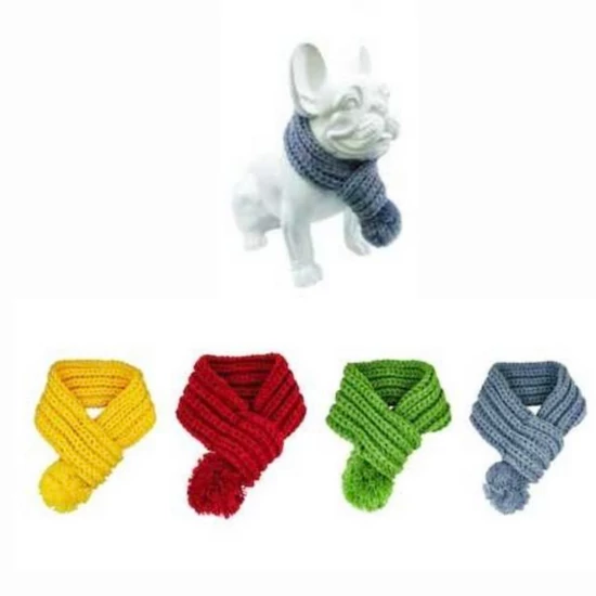 Kötött téli kutyasál, sárga