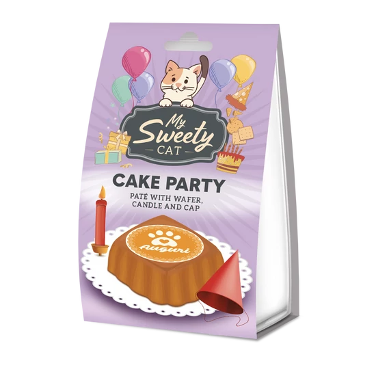 My Sweety Cat születésnapi torta macskáknak, ostyával
