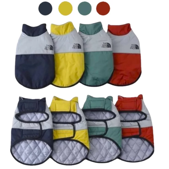 The DOG FACE tépőzáras kutyakabát, piros M-es