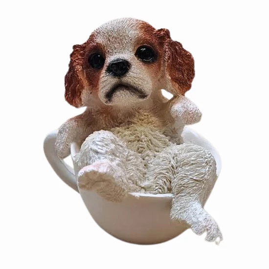 Spániel a csészében szobor / persely